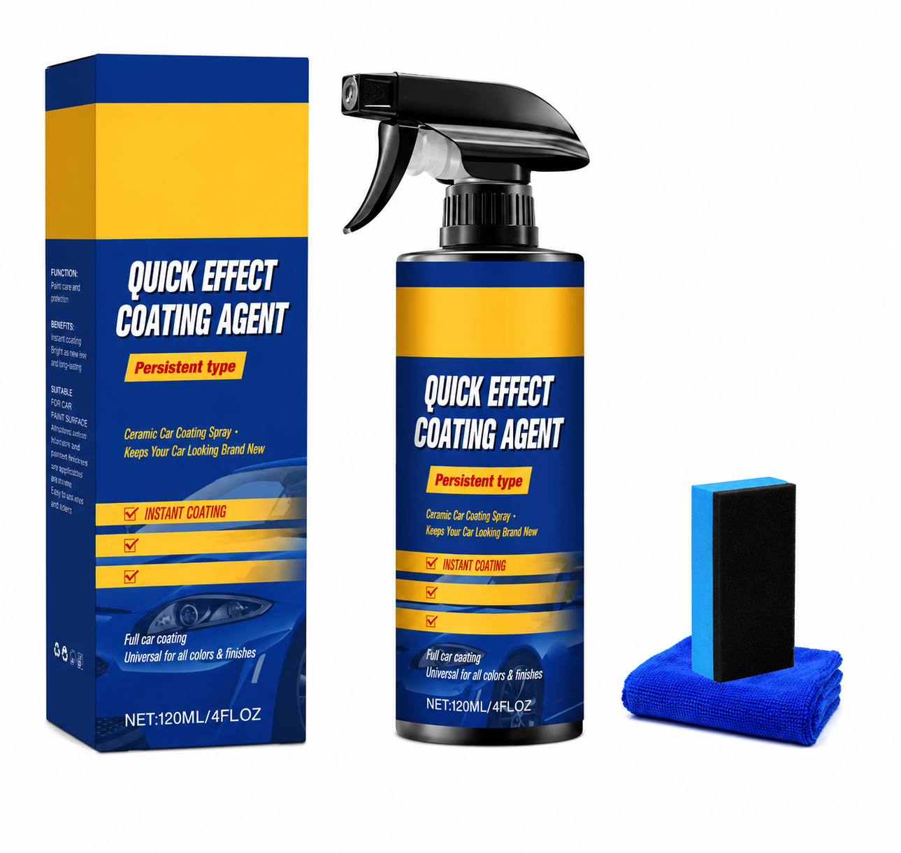 Glossaro™ auto spray + sponsje en doekje 1 stuk