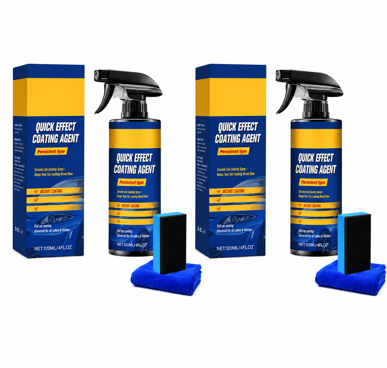 Glossaro™ auto spray + sponsjes en doekjes 1 + 1 gratis