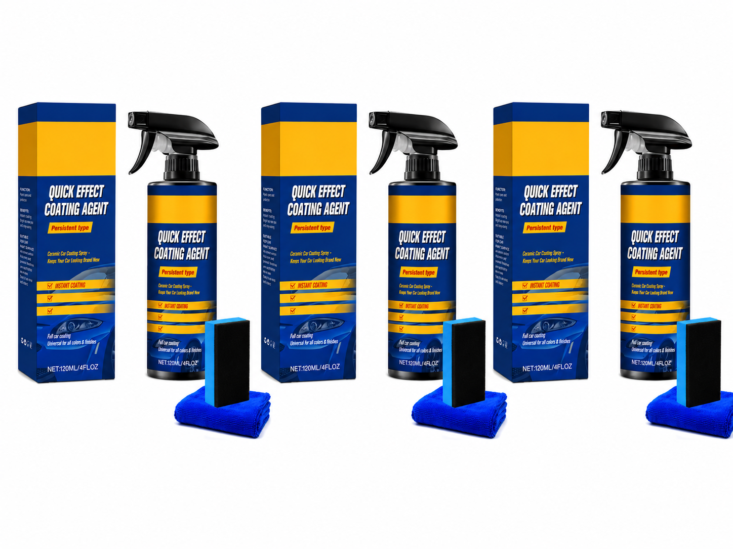 Glossaro™ auto spray + sponsjes en doekjes 2 + 1 gratis
