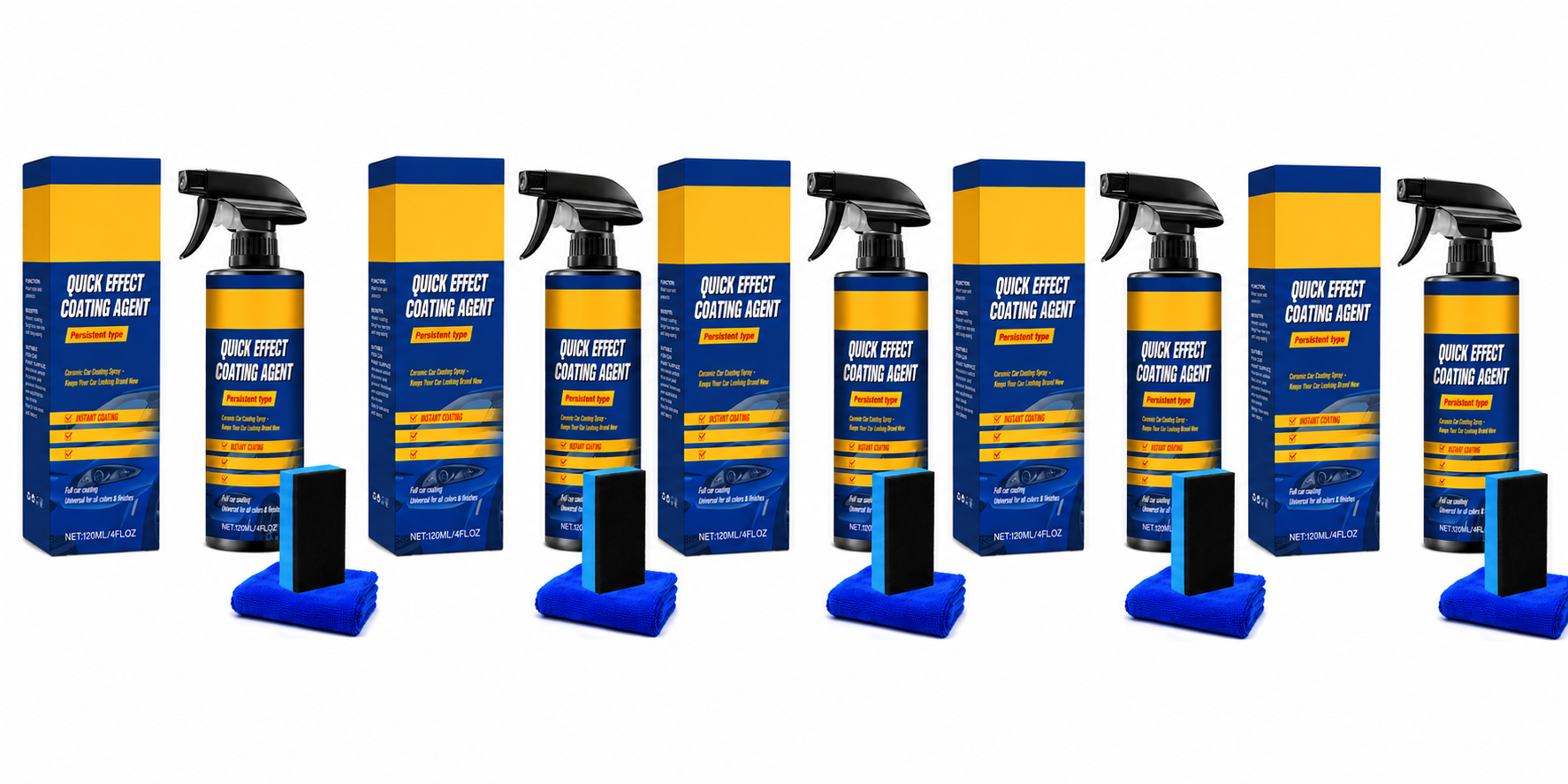 Glossaro™ auto spray + sponsjes en doekjes 3 + 2 gratis